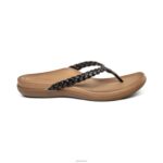 Rachel Thong Sandal Aetrex Women Black XLXT0246 - Image 2