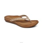 Rachel Thong Sandal Aetrex Women Gold XLXT0265