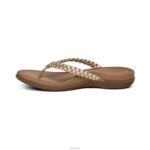 Rachel Thong Sandal Aetrex Women Gold XLXT0265 - Image 4