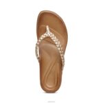 Rachel Thong Sandal Aetrex Women Gold XLXT0265 - Image 5