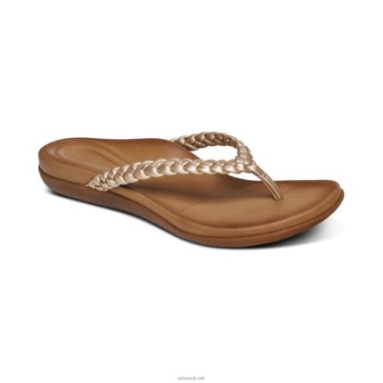 Rachel Thong Sandal Aetrex Women Gold XLXT0265