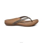 Rachel Thong Sandal Aetrex Women Pewter XLXT0244 - Image 2