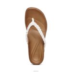 Rachel Thong Sandal Aetrex Women White XLXT0254 - Image 5