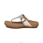 Rae Adjustable Thong Sandal Aetrex Women White XLXT0253 - Image 4