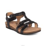 Reese Adjustable Gladiator Sandal Aetrex Women Black XLXT0169 - Image 2
