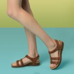 Reese Adjustable Gladiator Sandal Aetrex Women Cognac/Brown XLXT071 - Image 8