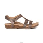 Reese Adjustable Gladiator Sandal Aetrex Women Taupe XLXT092 - Image 3