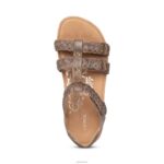 Reese Adjustable Gladiator Sandal Aetrex Women Taupe XLXT092 - Image 6