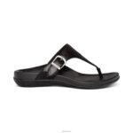 Rita Adjustable Thong Sandal Aetrex Women Black XLXT085 - Image 3