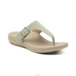 Rita Adjustable Thong Sandal Aetrex Women Light Grey XLXT0134