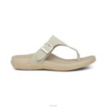 Rita Adjustable Thong Sandal Aetrex Women Light Grey XLXT0134 - Image 3