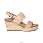 Summer Woven Quarter Strap Wedge Aetrex Women Bone XLXT0153 - Image 2