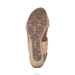 Summer Woven Quarter Strap Wedge Aetrex Women Bone XLXT0153 - Image 6