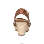 Summer Woven Quarter Strap Wedge Aetrex Women Cognac XLXT0192 - Image 3