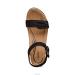 Sydney Quarter Strap Espadrille Wedge Aetrex Women Black Jute XLXT0279 - Image 5
