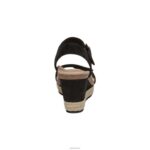 Sydney Quarter Strap Espadrille Wedge Aetrex Women Black XLXT09 - Image 3