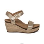 Sydney Quarter Strap Espadrille Wedge Aetrex Women Champagne XLXT0275 - Image 2