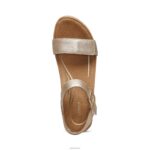 Sydney Quarter Strap Espadrille Wedge Aetrex Women Champagne XLXT0275 - Image 5