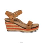 Sydney Quarter Strap Espadrille Wedge Aetrex Women Cognac XLXT0193 - Image 2