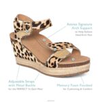 Sydney Quarter Strap Espadrille Wedge Aetrex Women Cognac XLXT0193 - Image 8
