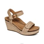 Sydney Quarter Strap Espadrille Wedge Aetrex Women Natural XLXT0278