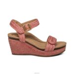 Sydney Quarter Strap Espadrille Wedge Aetrex Women Raspberry XLXT0276 - Image 2