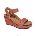 Sydney Quarter Strap Espadrille Wedge Aetrex Women Raspberry XLXT0276
