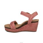 Sydney Quarter Strap Espadrille Wedge Aetrex Women Raspberry XLXT0276 - Image 4