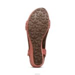 Sydney Quarter Strap Espadrille Wedge Aetrex Women Raspberry XLXT0276 - Image 6