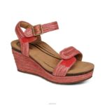 Sydney Quarter Strap Espadrille Wedge Aetrex Women Raspberry XLXT0276 - Image 7