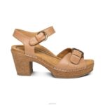 Tory Open Toe Heels Aetrex Women Camel XLXT0269 - Image 2