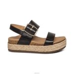 Vania Arch Support Platform Sandal Aetrex Women Black XLXT0311 - Image 2