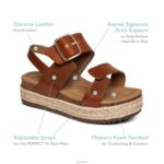 Vania Arch Support Platform Sandal Aetrex Women Cognac XLXT0267 - Image 8